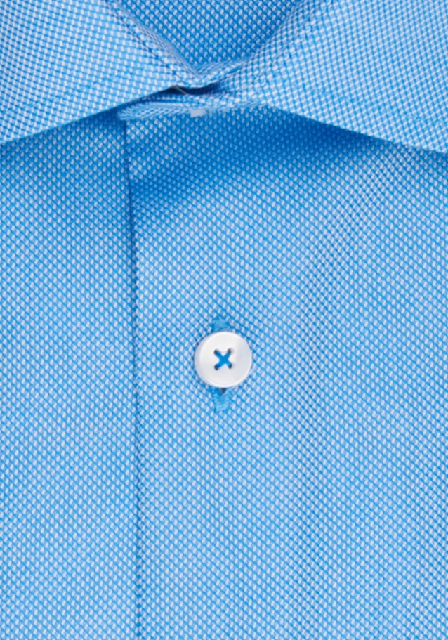 Non-iron Struktur Korte mouwen Business overhemd in Slim with Kentkraag in Turquoise |  Seidensticker Onlineshop