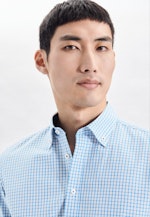 Slim Business Hemd Karo in Türkis |  Seidensticker Onlineshop