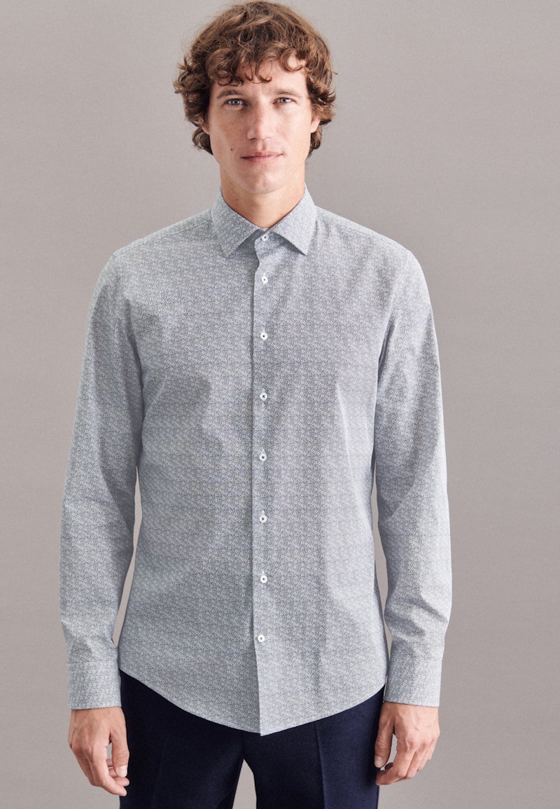 Business Shirt in Slim with Kent-Collar