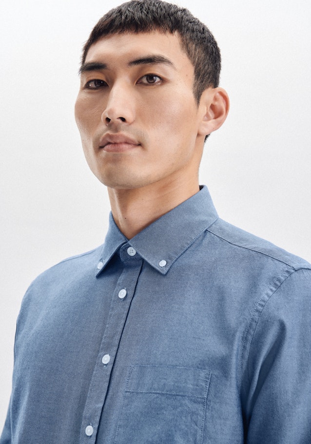 Oxford shirt in Regular with Button-Down-Collar in Light Blue |  Seidensticker Onlineshop