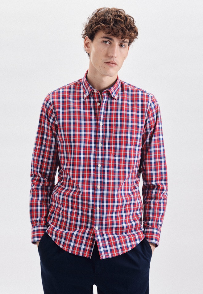 Oxford shirt in Regular with Button-Down-Collar in Red | Seidensticker online shop