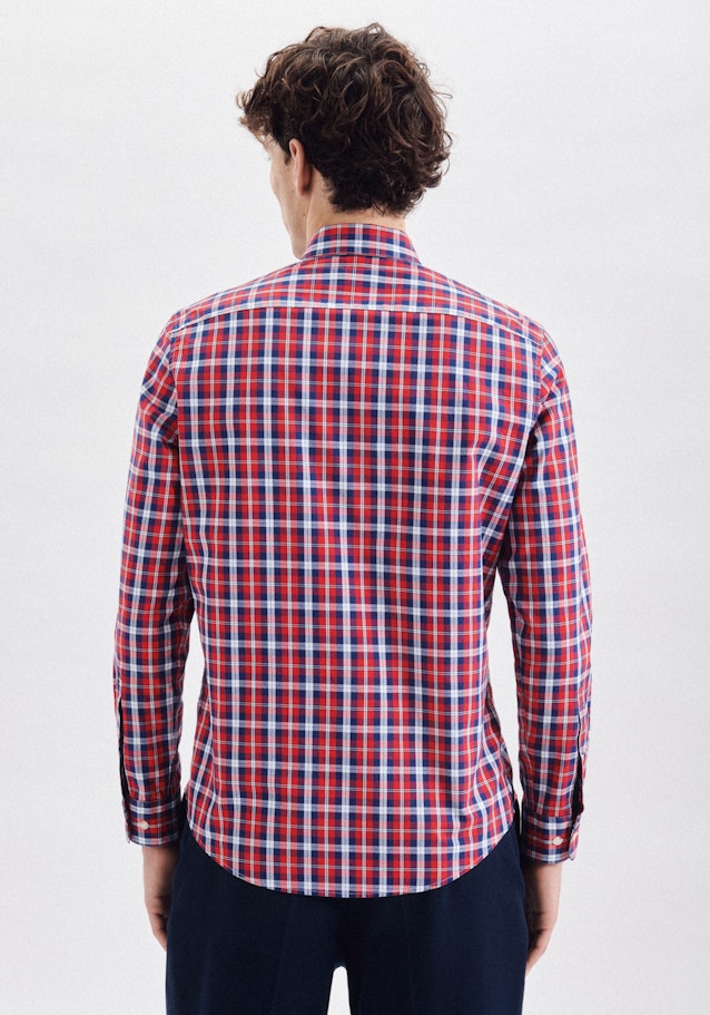 Regular Oxfordhemd Karo in Rot | Seidensticker Onlineshop
