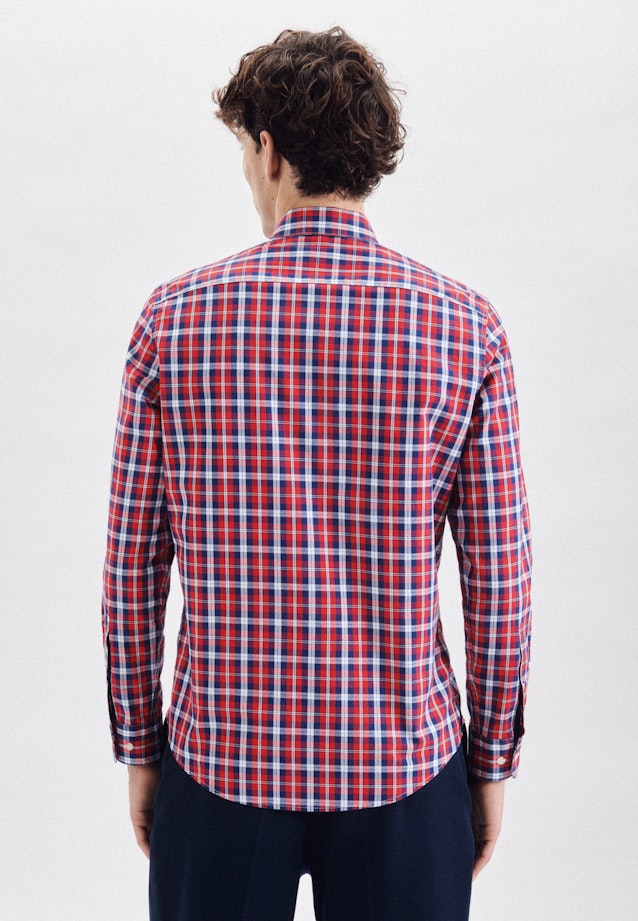 Regular Oxfordhemd Karo in Rot |  Seidensticker Onlineshop