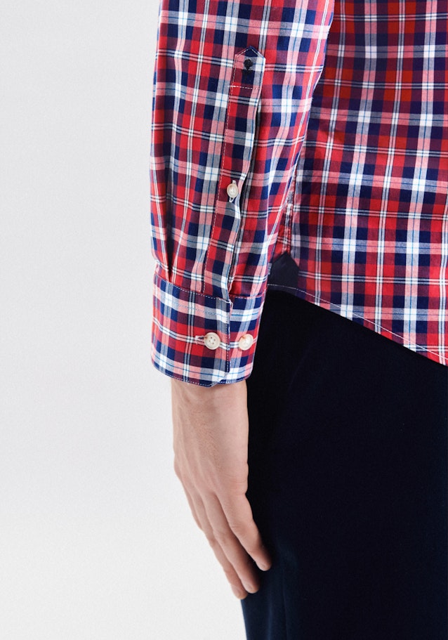 Regular Oxfordhemd Karo in Rot | Seidensticker Onlineshop