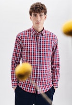 Regular Oxfordhemd Karo in Rot |  Seidensticker Onlineshop