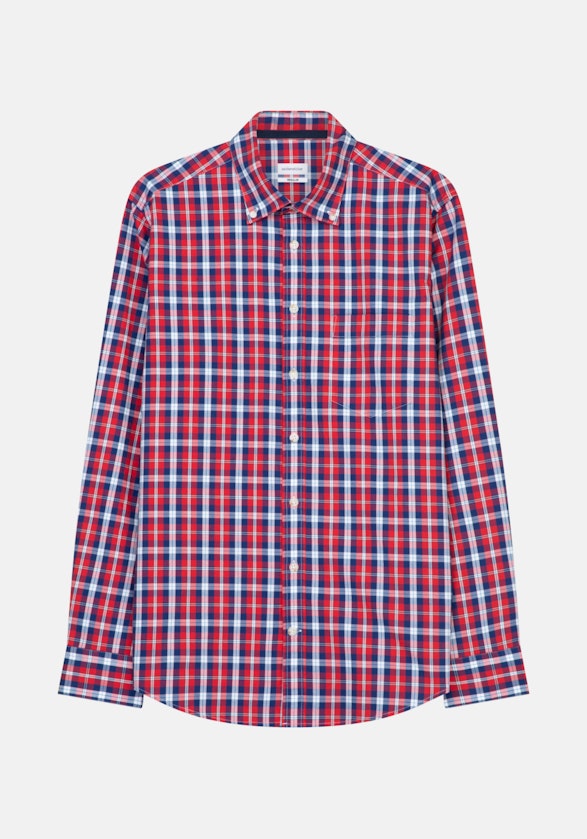 Regular Oxfordhemd Karo in Rot | Seidensticker Onlineshop