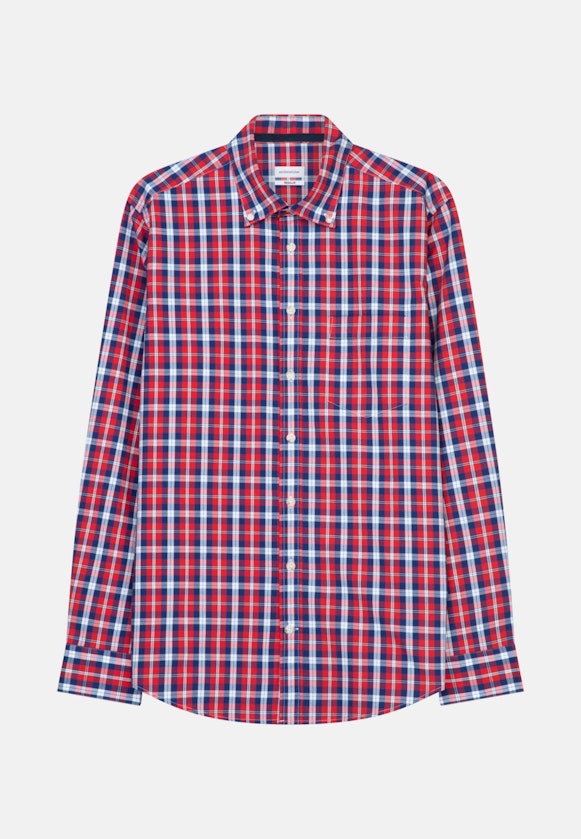 Regular Oxfordhemd Karo in Rot |  Seidensticker Onlineshop