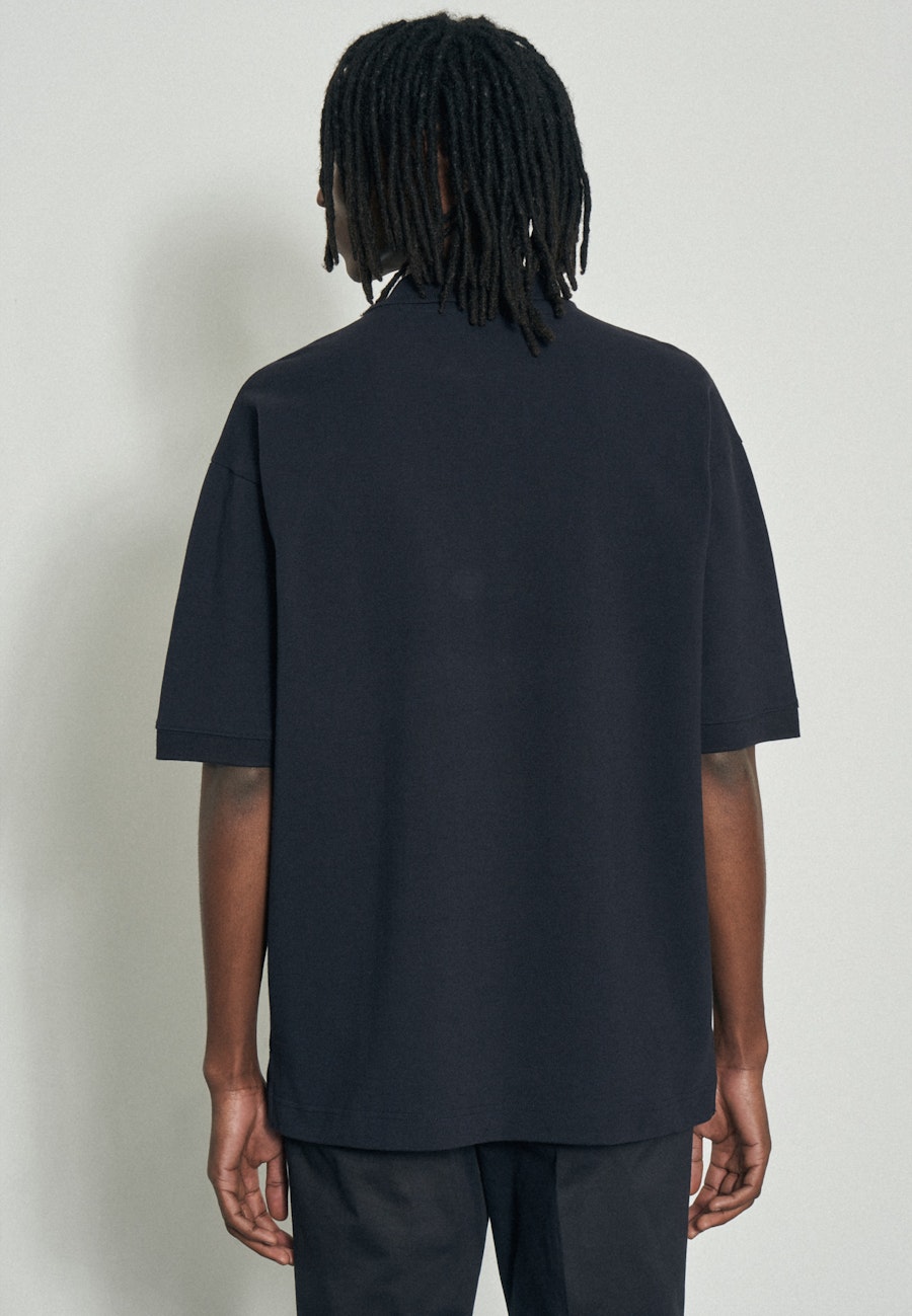 Kragen T-Shirt Oversized in Dunkelblau |  Seidensticker Onlineshop