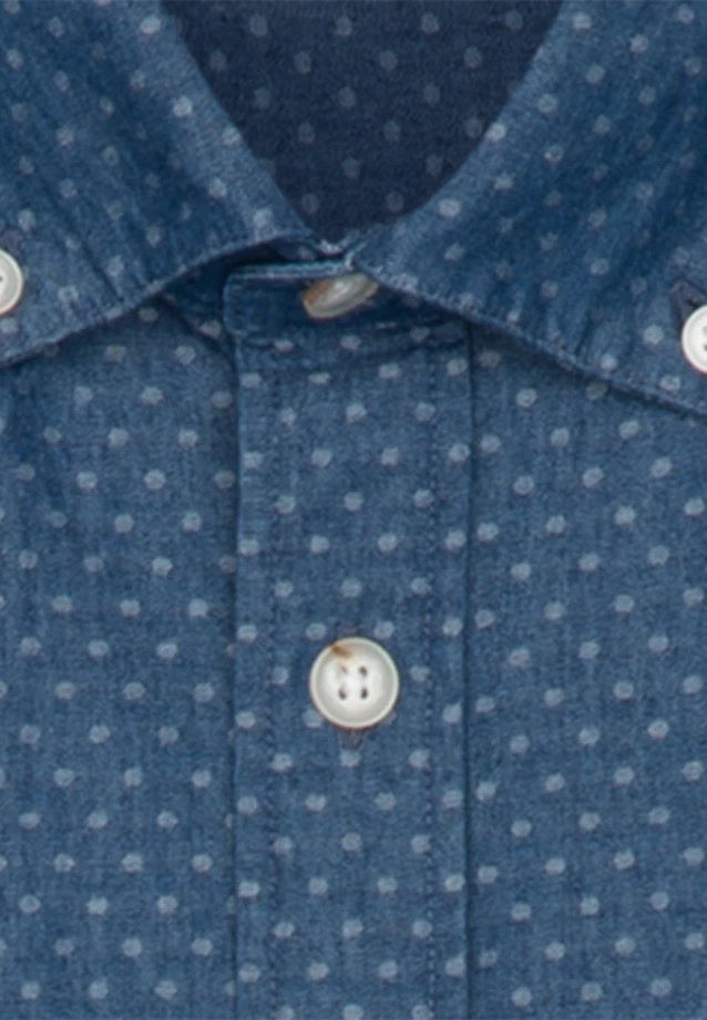 Regular Chemise décontractée Dobby in Bleu Moyen |  Seidensticker Onlineshop