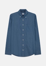 Regular Chemise décontractée Dobby in Bleu Moyen |  Seidensticker Onlineshop