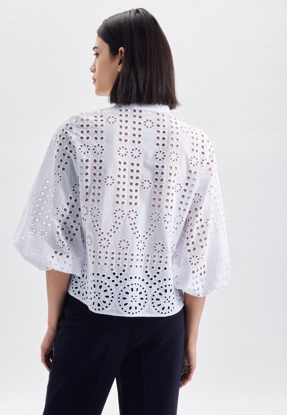 Spitze Hemdbluse in Weiß | Seidensticker Onlineshop