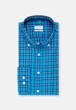 Regular Casual shirt Check in Turquoise |  Seidensticker Onlineshop