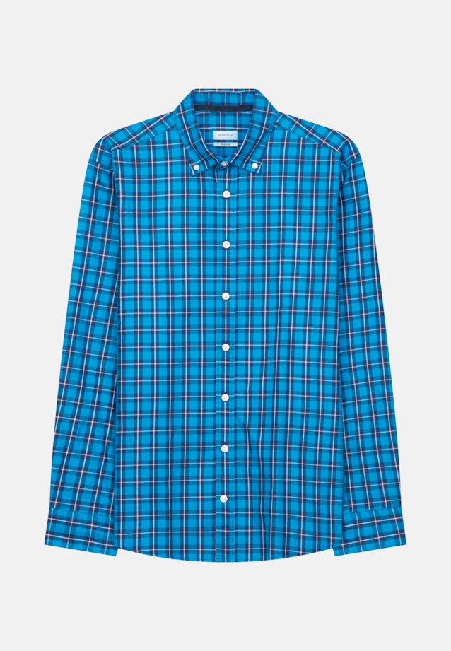 Regular Casual shirt Check in Turquoise |  Seidensticker Onlineshop