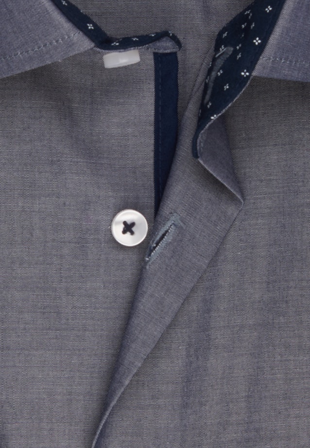 Non-iron Chambray Business Shirt in Regular with Kent-Collar in Dark Blue |  Seidensticker Onlineshop