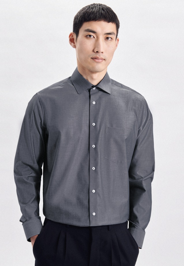 Regular Business Hemd Uni in Dunkelblau |  Seidensticker Onlineshop