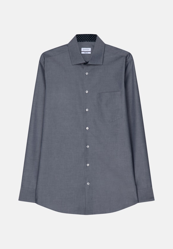 Regular Chemise d'affaires Uni in Bleu Foncé |  Seidensticker Onlineshop