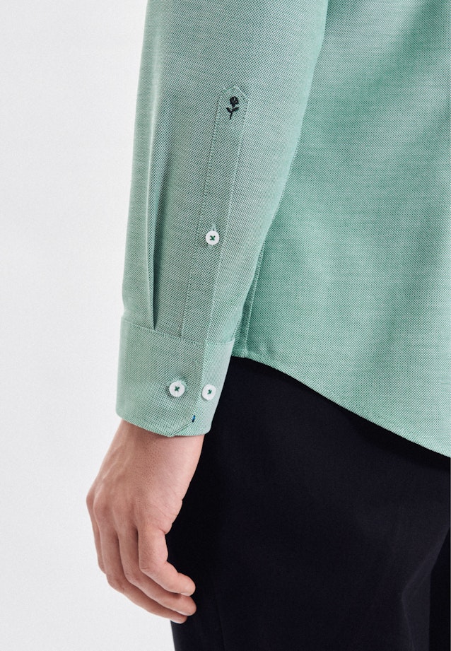 Shaped Business Hemd Uni in Grün |  Seidensticker Onlineshop