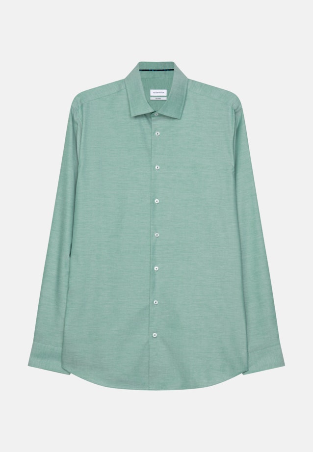 Shaped Business Hemd Uni in Grün |  Seidensticker Onlineshop