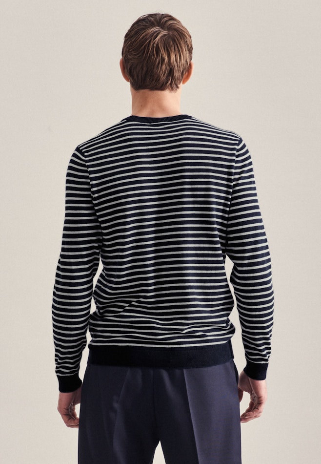 Rundhals Pullover Regular fit in Dunkelblau | Seidensticker Onlineshop