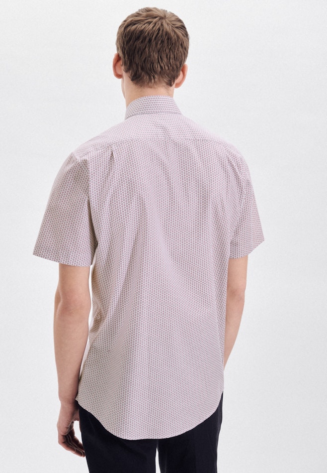 Twill Short sleeve Business Shirt in Regular with Kent-Collar in Red | Seidensticker online shop