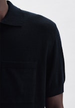 Kragen Polo-Shirt Gerader Schnitt (Normal-Fit) in Dunkelblau |  Seidensticker Onlineshop