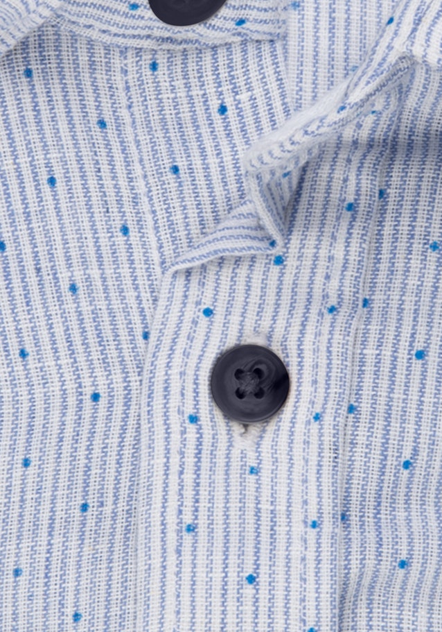 Leinwandbindung Casual Hemd in Regular fit mit Button-Down-Kragen in Hellblau |  Seidensticker Onlineshop