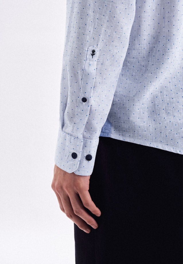 Regular fit Chemise décontractée rayures in Bleu Clair |  Seidensticker Onlineshop