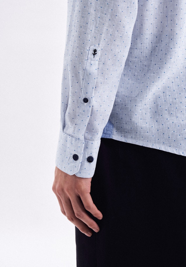 Chemise casual in Regular fit with Col Boutonné in Bleu Clair |  Seidensticker Onlineshop