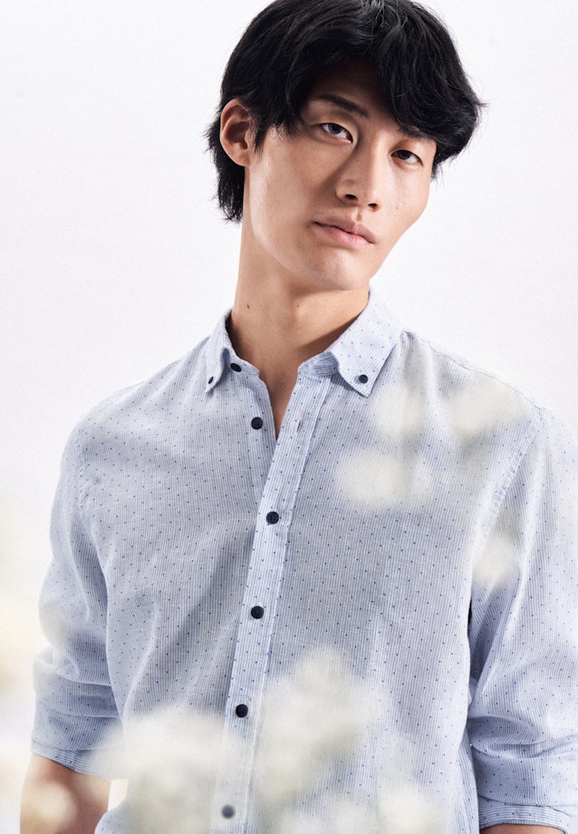 Casual Shirt in Regular fit with Button-Down-Collar in Light Blue |  Seidensticker Onlineshop