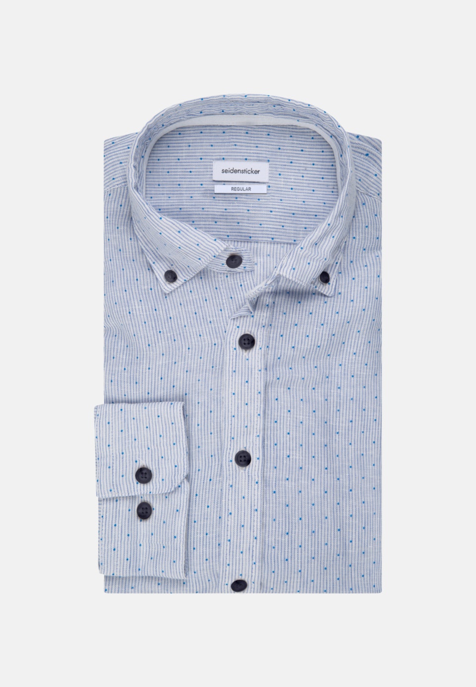 Casual Hemd in Regular fit mit Button-Down-Kragen in Hellblau |  Seidensticker Onlineshop