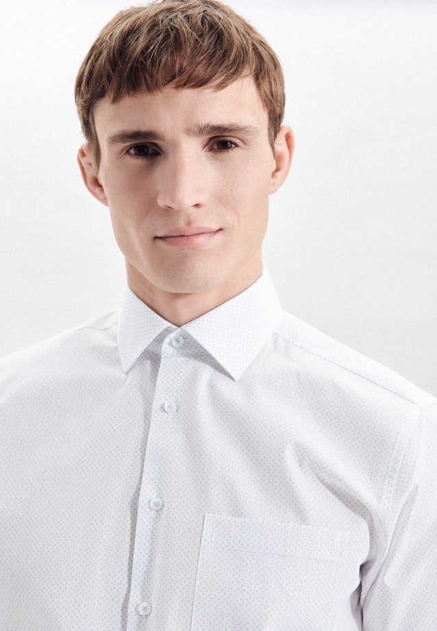 Poplin Short sleeve Business Shirt in Regular with Kent-Collar in White |  Seidensticker Onlineshop