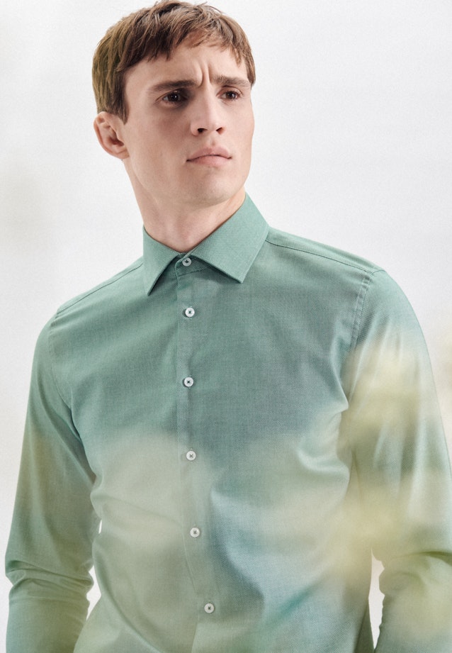 Slim Business Hemd Uni in Grün |  Seidensticker Onlineshop