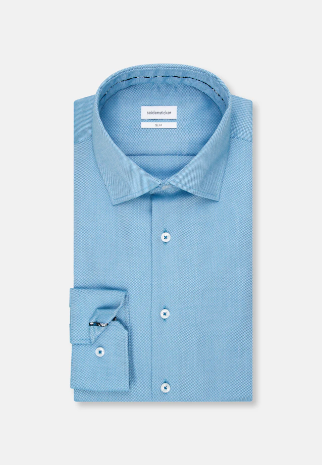 Slim Chemise d'affaires Uni in Turquoise |  Seidensticker Onlineshop