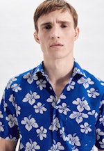Regular Business Hemd Floral in Mittelblau |  Seidensticker Onlineshop