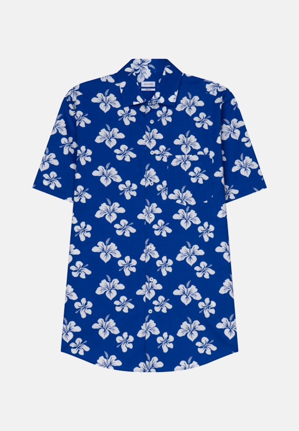Regular Business Hemd Floral in Mittelblau |  Seidensticker Onlineshop