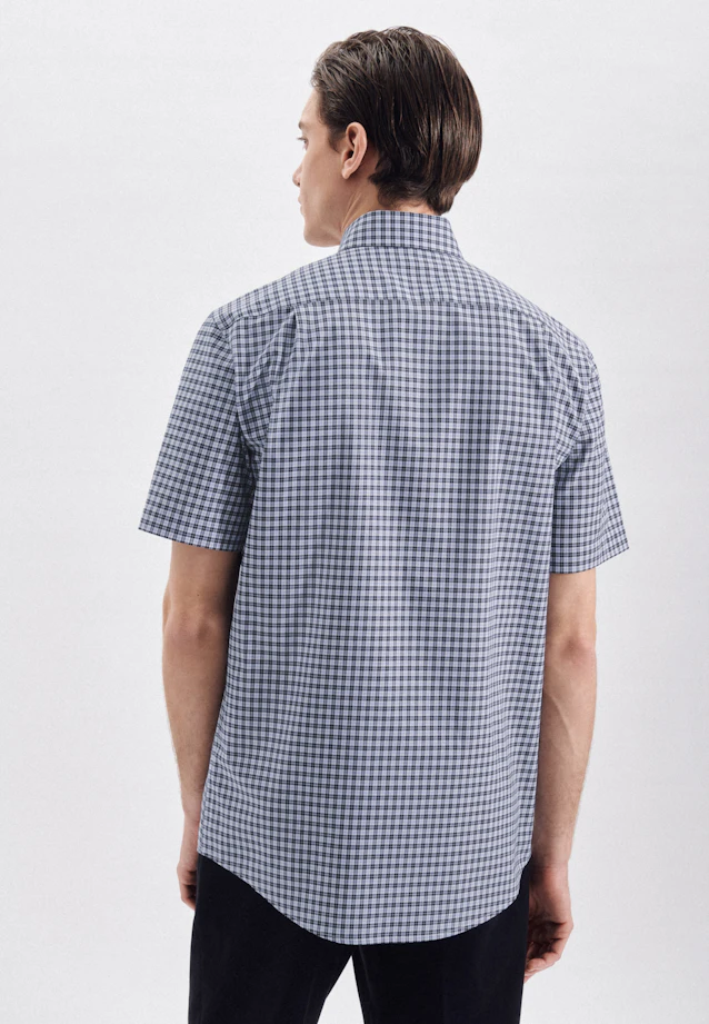 Regular Business Hemd Karo in Dunkelblau |  Seidensticker Onlineshop