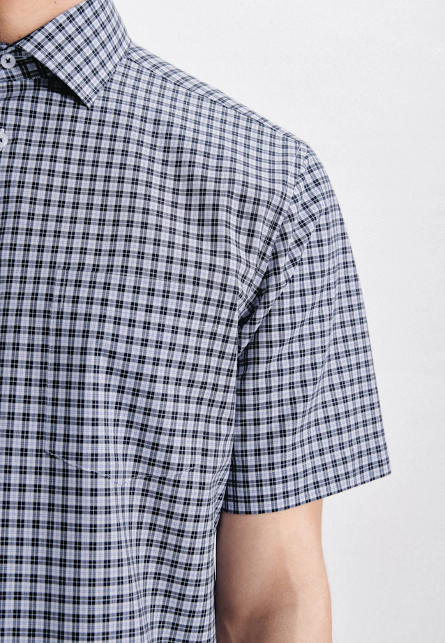 Regular Business Hemd Karo in Dunkelblau |  Seidensticker Onlineshop