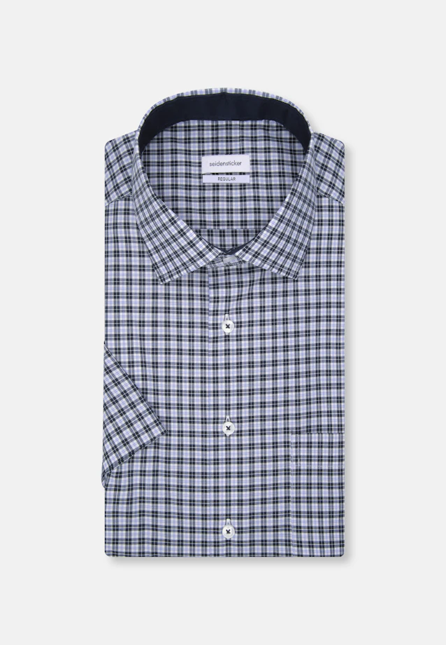 Regular Business Hemd Karo in Dunkelblau |  Seidensticker Onlineshop