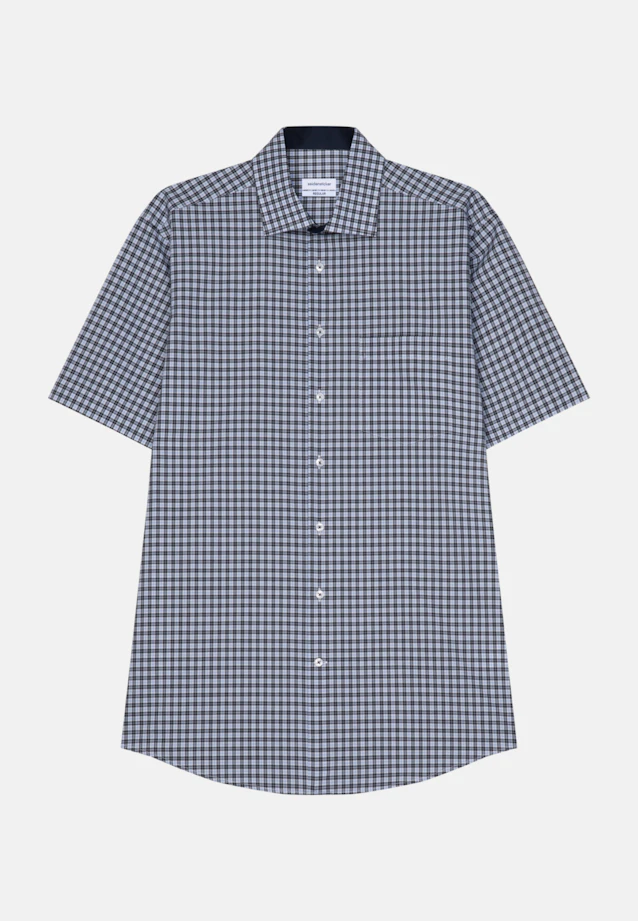 Regular Business Hemd Karo in Dunkelblau |  Seidensticker Onlineshop