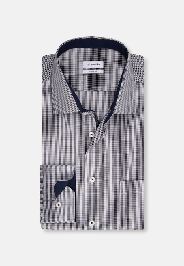 Regular Business Hemd Karo in Dunkelblau |  Seidensticker Onlineshop