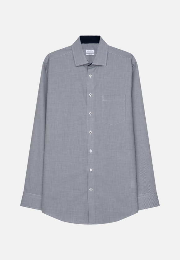 Regular Business Hemd Karo in Dunkelblau |  Seidensticker Onlineshop