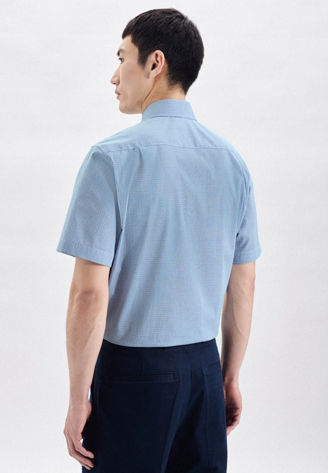 Regular Business Hemd Karo in Türkis |  Seidensticker Onlineshop