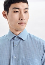 Regular Business Hemd Karo in Türkis |  Seidensticker Onlineshop