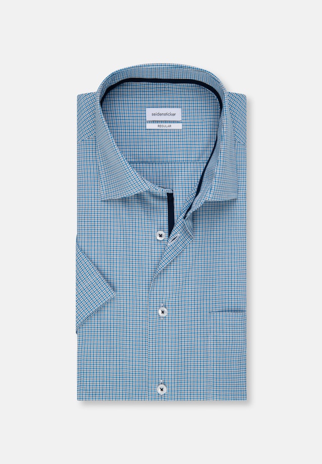 Regular Business Hemd Karo in Türkis |  Seidensticker Onlineshop