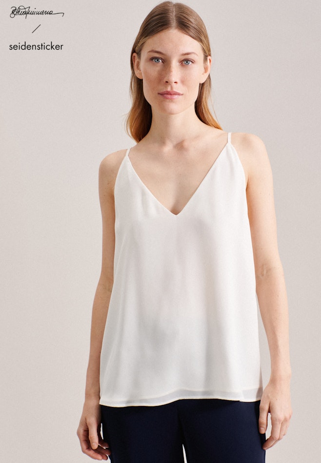 V-Neck Top in Ecru | Seidensticker online shop