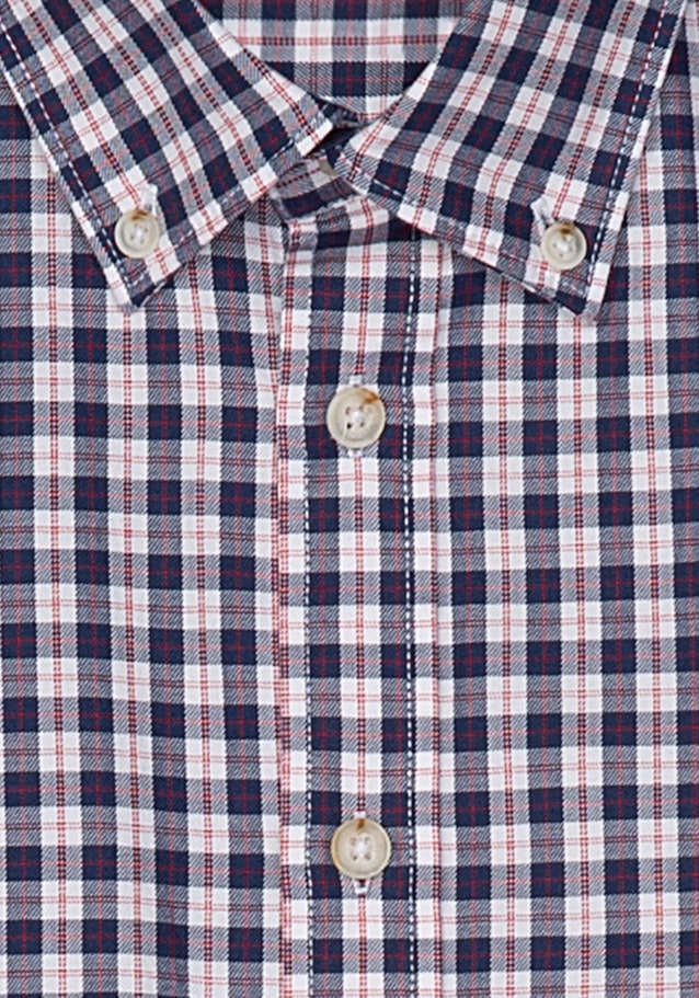 Regular Casual Hemd Karo in Mittelblau | Seidensticker Onlineshop