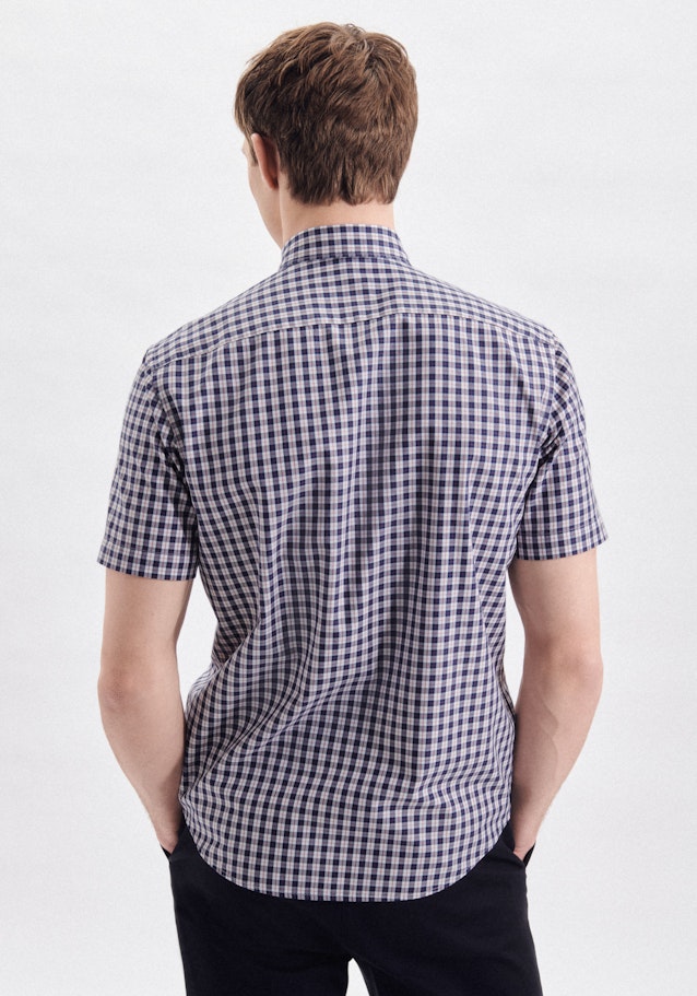 Regular Casual Hemd Karo in Mittelblau | Seidensticker Onlineshop