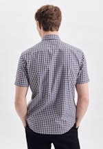 Regular Casual Hemd Karo in Mittelblau |  Seidensticker Onlineshop