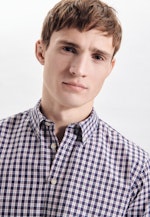 Regular Casual Hemd Karo in Mittelblau |  Seidensticker Onlineshop