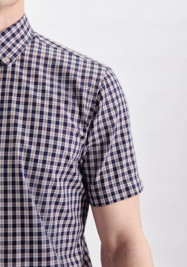 Regular Casual Hemd Karo in Mittelblau | Seidensticker Onlineshop
